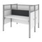 Bestar Bestar Pro-Biz 63W Office Cubicles with Gray Tack Boards and High Privacy Panels in white 100870DG-17 - alternate 2